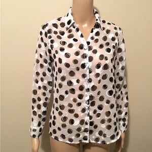 TanJay Long-Sleeved Black and White Top - Size 6P
